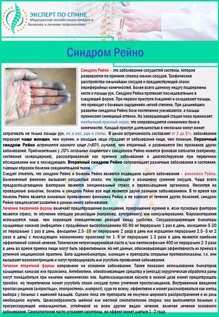 Лечение синдрома рейно при системной склеродермии ананьева - фото ...